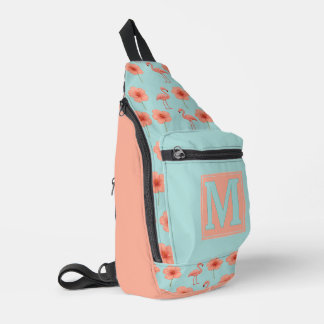Rosa Flamingo-Paradies-Wasserfarbenmuster Crossbody Bag