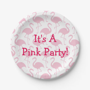 Rosa Flamingo-Party Pappteller