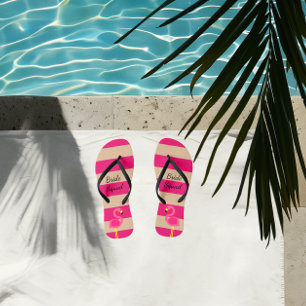 Rosa Flamingo Personalisiert Flip Flops