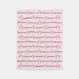 Rosa Flamingo-personalisierte Mädchen-Decke Fleecedecke