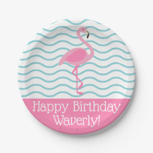 Rosa Flamingo Personalisiertes Party Teller