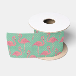 Rosa, Flamingo, Polka Punkt, aquamarin, Pfirsich,  Satinband