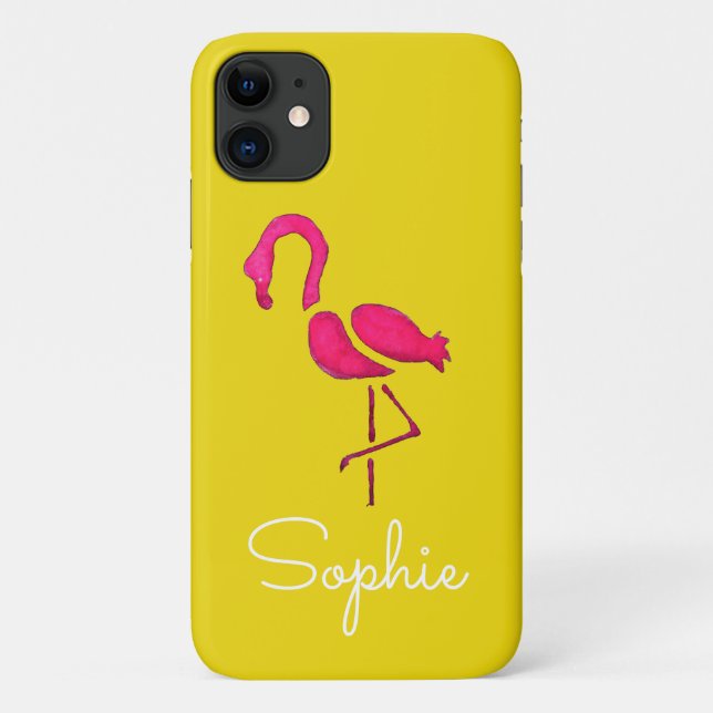 Rosa Flamingo Pop Kunst Case-Mate iPhone Hülle (Rückseite)