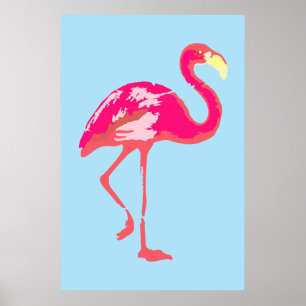 Rosa Flamingo Poster