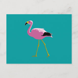 Rosa Flamingo Postkarte