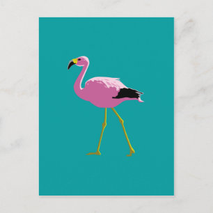 Rosa Flamingo Postkarte