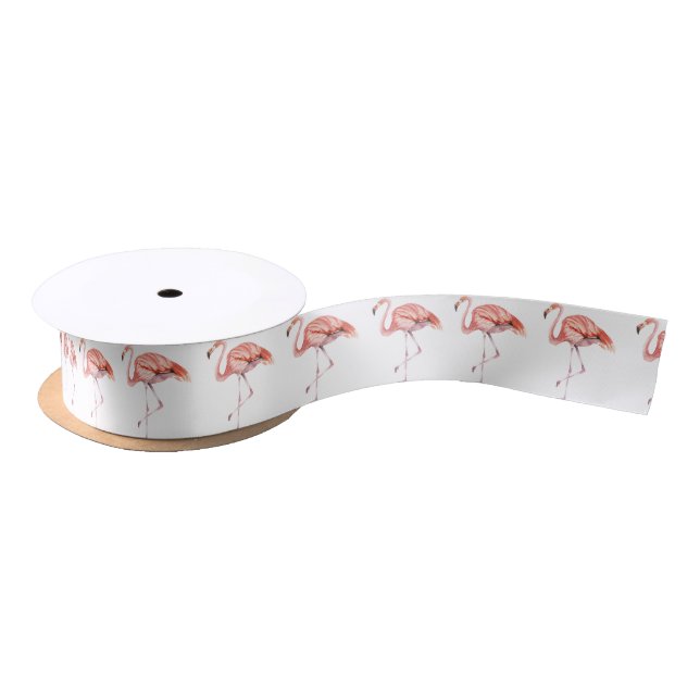 Rosa Flamingo Satinband (Spule)