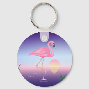 Rosa Flamingo Schlüsselanhänger