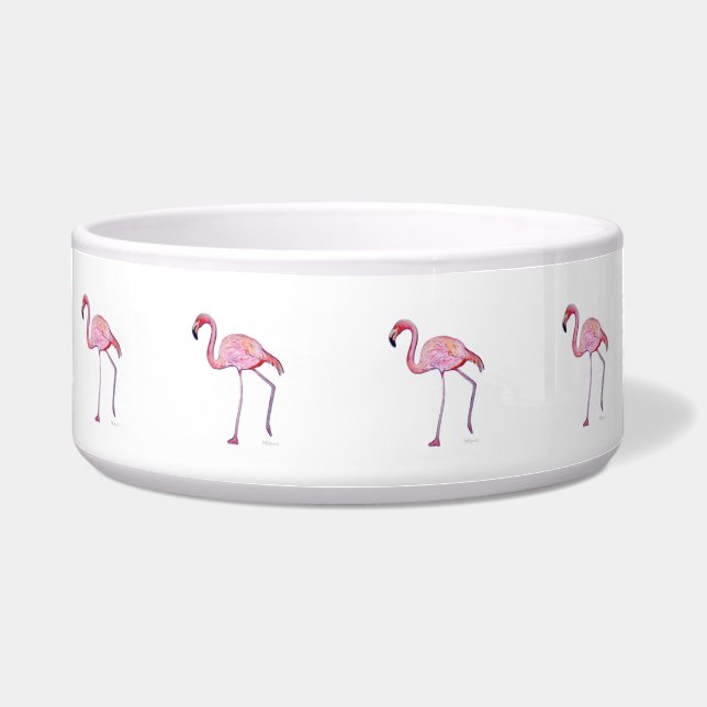 Rosa Flamingo-Schüssel Napf (Vorderseite)