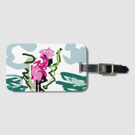 Rosa Flamingo-Set Gepäckanhänger
