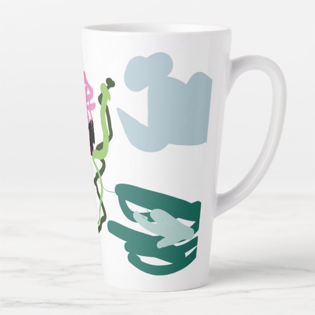 Rosa Flamingo-Set Milchtasse (Rechts)