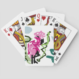 Rosa Flamingo-Set Spielkarten