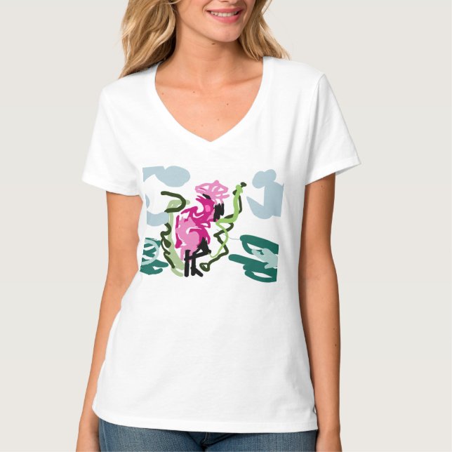 Rosa Flamingo-Set T-Shirt (Vorderseite)