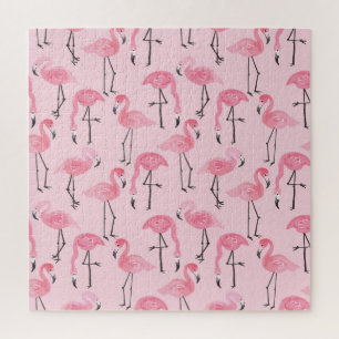 Rosa Flamingo Set, tropisches Sommermuster.