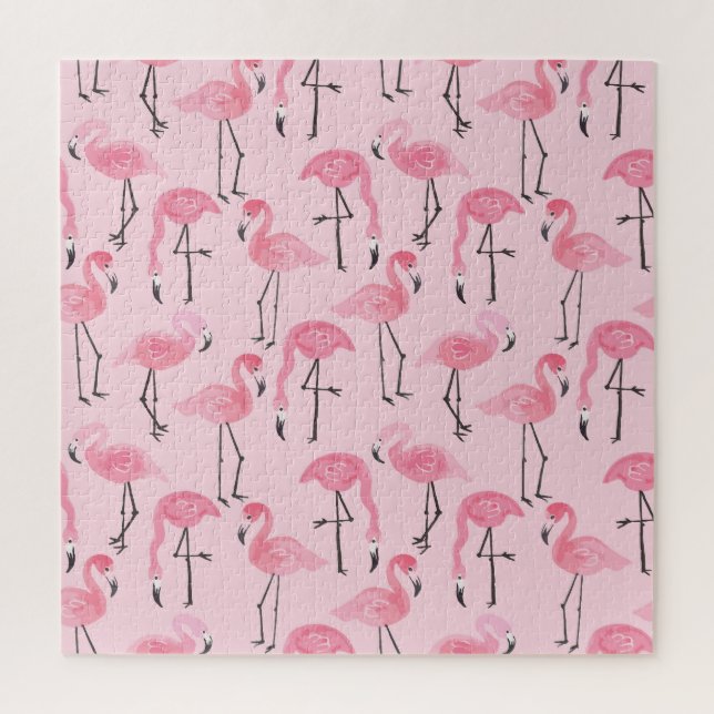 Rosa Flamingo Set, tropisches Sommermuster. (Vertikal)