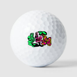 Rosa Flamingo-Show-Vibes Golfball