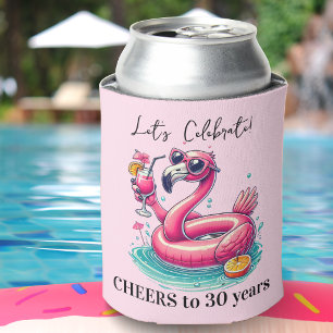 Rosa Flamingo Sommer Geburtstagsfeier Dosenkühler