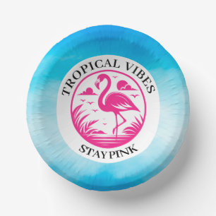 Rosa Flamingo Sommer Kreis Design-68730 Pappteller