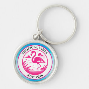 Rosa Flamingo Sommer Kreis Design-68730 Schlüsselanhänger