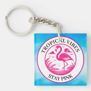 Rosa Flamingo Sommer Kreis Design-68730 Schlüsselanhänger