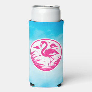Rosa Flamingo Sommer Kreis Design-68730 Selters Dosenkühler