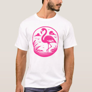 Rosa Flamingo Sommer Kreis Design-68730 T-Shirt
