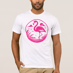 Rosa Flamingo Sommer Kreis Design-68730 T-Shirt