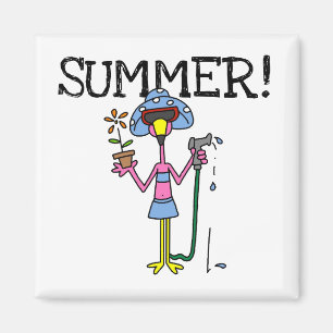 Rosa Flamingo-Sommer-T - Shirts und Geschenke Magnet