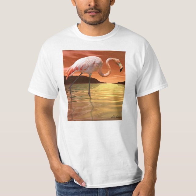 Rosa Flamingo-T-Shirt Floridas T-Shirt (Vorderseite)