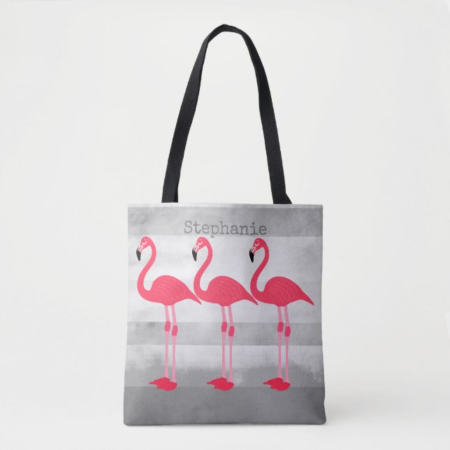 Rosa Flamingo-Tasche personalisieren Tasche (Vorderseite)