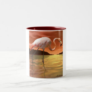 Rosa Flamingo-Tasse Floridas Zweifarbige Tasse