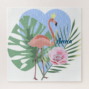 Rosa Flamingo Tropenpalme