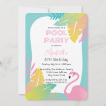 Rosa Flamingo Tropical Pool Party Geburtstag