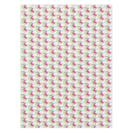 Rosa Flamingo, tropische Blätter Tischdecke