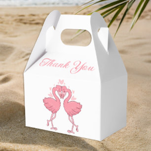 Rosa Flamingo Tropische Hawaiianische Hochzeit Dan Geschenkschachtel