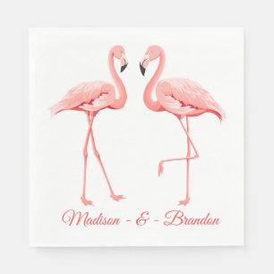 Rosa Flamingo Tropische Hochzeit Brautdusche Luau Serviette
