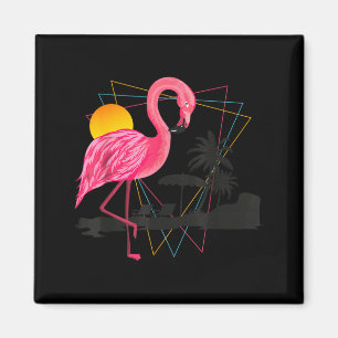 Rosa Flamingo Tropische Pflanzen Strandurlaub Magnet