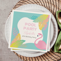 Rosa Flamingo Tropische Poolparty Geburtstag