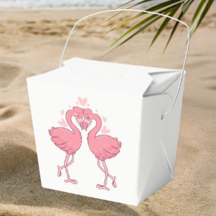 Rosa Flamingo Tropischer Strand Hawaiianische Hoch Geschenkschachtel