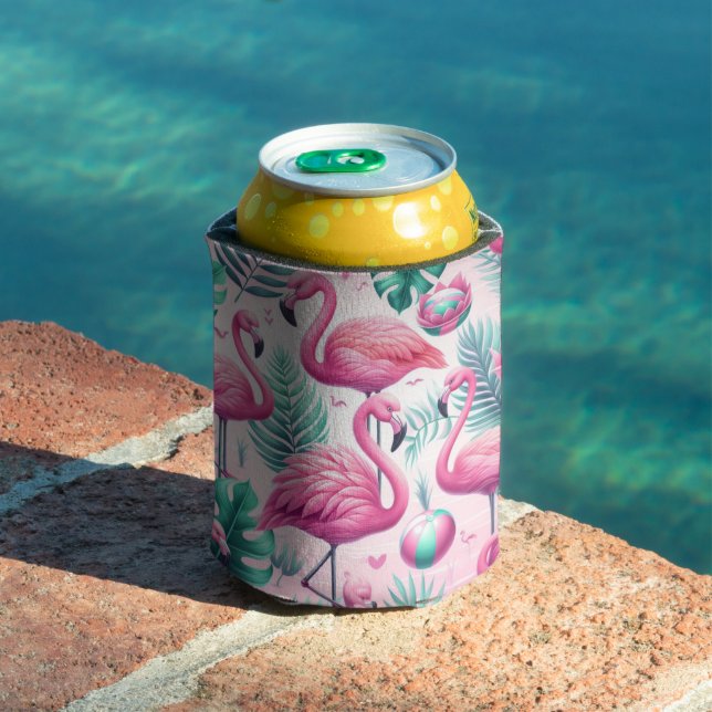 Rosa Flamingo tropisches Design Dosenkühler (In Situ Pool)