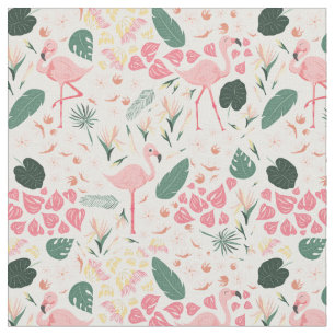 Rosa Flamingo tropisches Muster Stoff
