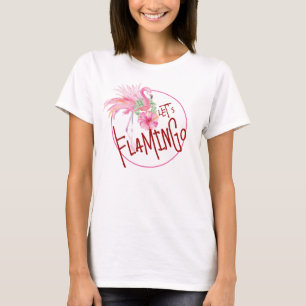 Rosa Flamingo Tropisches Party T Shirt