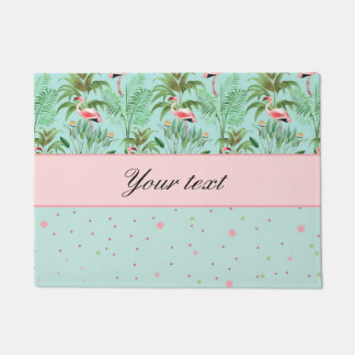 Rosa Flamingo-Tupfen Fußmatte