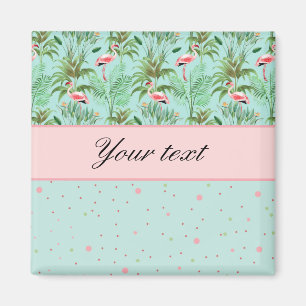 Rosa Flamingo-Tupfen Magnet