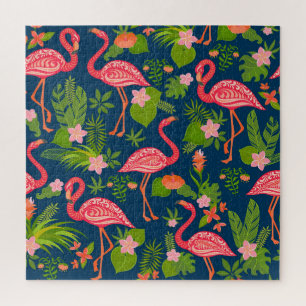 Rosa Flamingo: Türkis gestreift Vintage