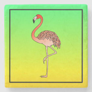 Rosa Flamingo-Vogel Lineart-57567 Kaffeetasse Steinuntersetzer