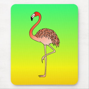 Rosa Flamingo-Vogellinienkunst-57567 Kaffeetasse Mousepad