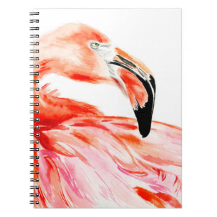 Rosa Flamingo-Vogelprofil-Portrait, phantastisch Notizblock