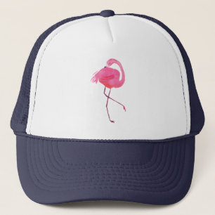 Rosa Flamingo-Wasserfarben-Illustration Truckerkappe