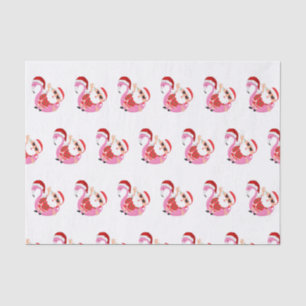 Rosa Flamingo Weihnachtsmann Weihnachtsurlaub Seidenpapier